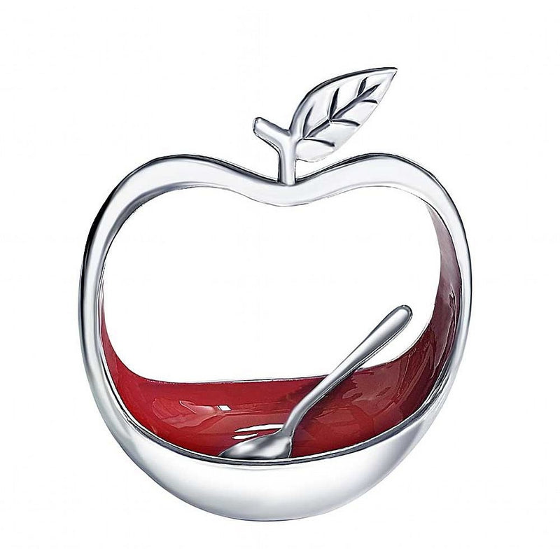 Upright Apple Shape Honey Dish with Spoon