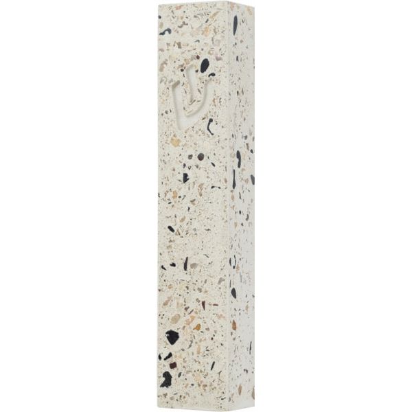 Contemporary Cement Terrazzo & Marble Mezuzah by Israeli Designer Hadarya $55 Kosher Parchment included