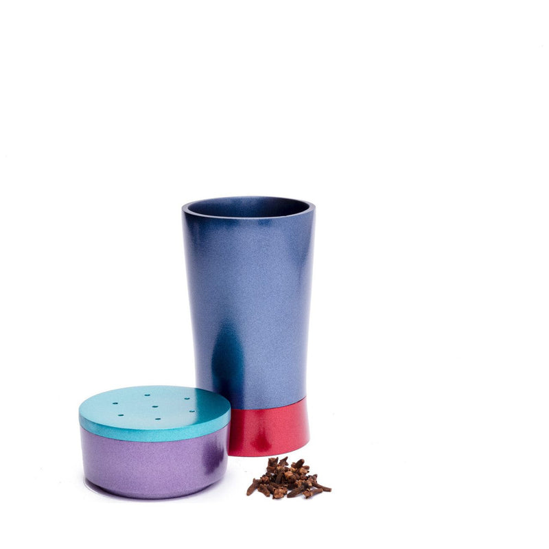Contemporary Design Anodized Travel Havdallah Set in Multicolor By Emanuel
