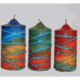 Multicolor Safed Havdalah Candle Hand Made in Israel