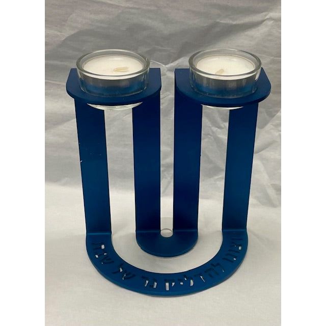 Anodized Aluminum Shabbat Tea Lights Candle Holder by Adi Sidler