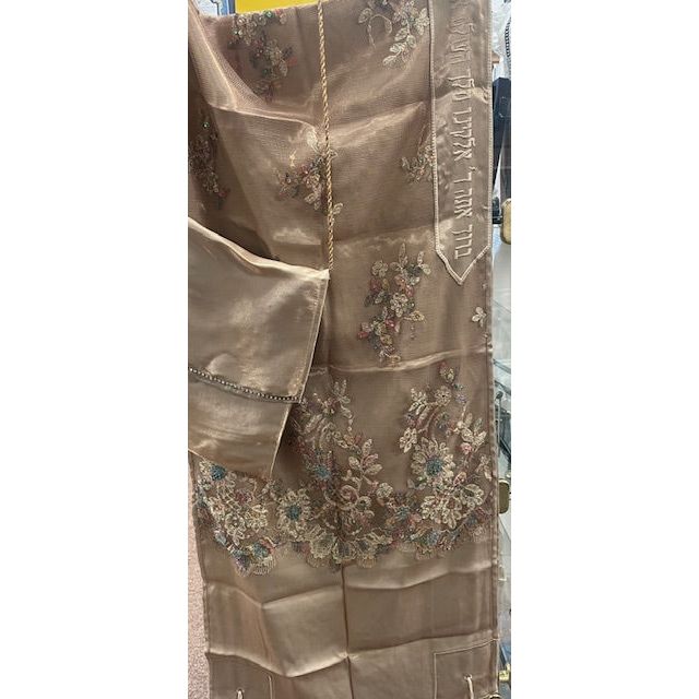 Israeli Designer  Embroidery Prayer Shawl Tallit / Talis "Orient" Hand Made by  Eva Mishaan with a bag