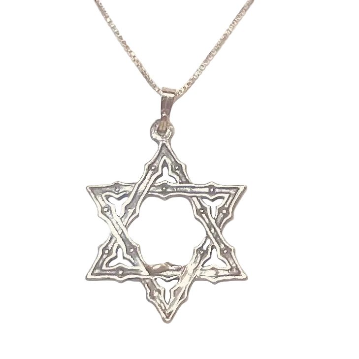 925 Designer Large Star of David Necklace Pendant Made in Israel by Tamir Zuman