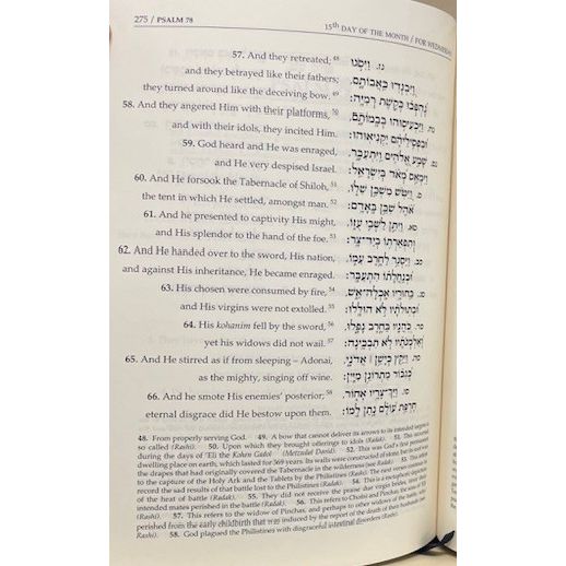The OROT Tehillim Hebrew English Book of Psalms with Commentaries of the Rishonim and Acharonim