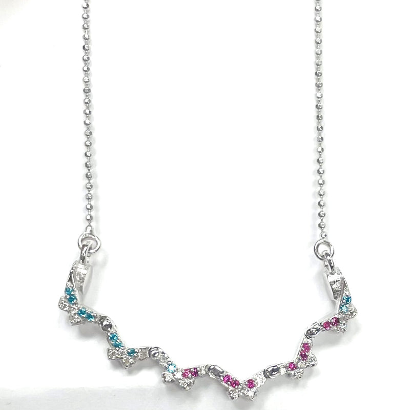 Butterfly Star of David 925 Sterling Silver CZ Reversible Necklace Sephardic Traditional Jewelry