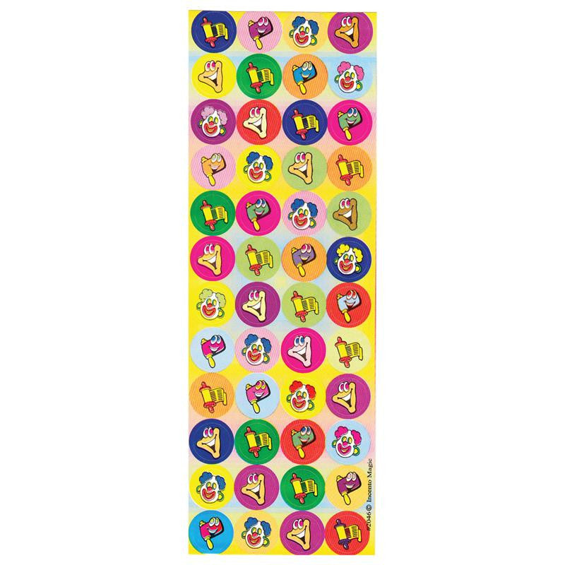 Purim Symbols  Dots Jewish Purim Stickers 10 Sheets