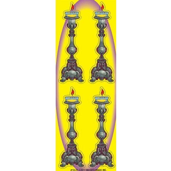 Shabbos Candlesticks Die-cut Jewish Stickers Set of 24 Big Stickers - candles