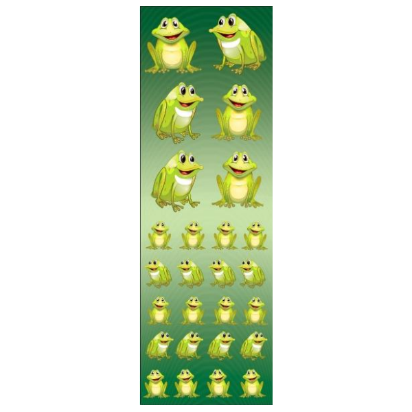Animated Frog Die-cut Many sizes Passover Jewish Stickers Set of 156