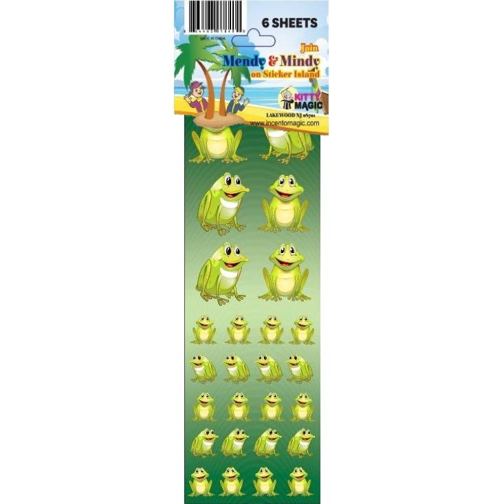 Animated Frog Die-cut Many sizes Passover Jewish Stickers Set of 156