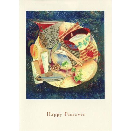 Artistic Passover Jewish Greeting Card Happy Passover By Judith Joseph Box of 10 Cards