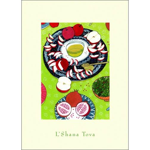 Jewish New Year Shana Tova Greeting Cards "Rosh Hashana Delights" By Yelena Bryksenkova Set of 10 wi