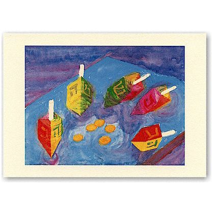 Chanukah Greetings Cards Dreidel Spin By Robert Dov Tennenbaum Set of 10