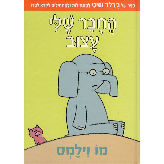HeChaver Sheli Atzur My Friend is Sad by Mo Willems Hebrew Children's Book