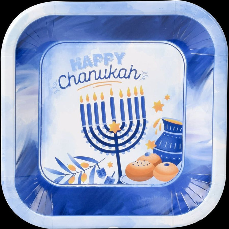 Happy Chanukah Paper Plate 10 Count 7"