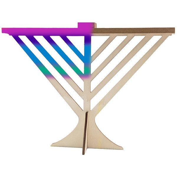 Paint your own Rambam Menorah  Raw Wood
