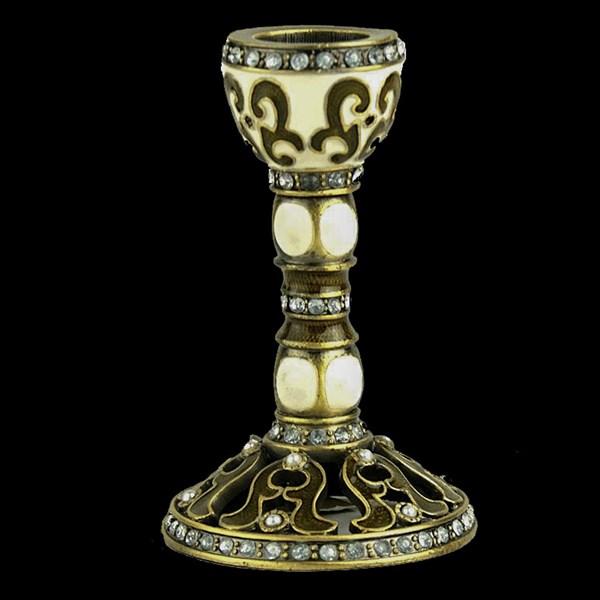 Jeweled Enamel Shabbat Candlesticks Candleholders set of 2
