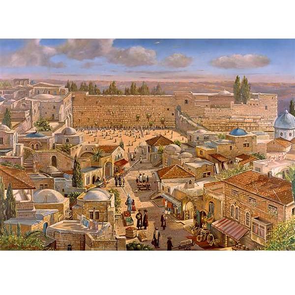 1000 Piece Puzzle Old Market Yerushalaim 20"x28" Artist Alex Levin