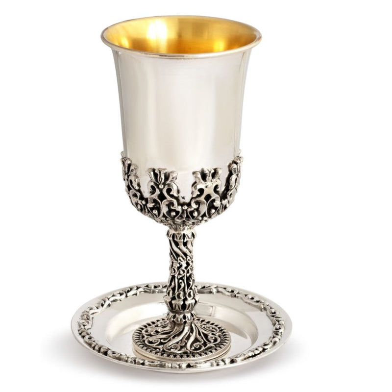925 Sterling Silver DORON Kiddush Cup 5.75"  Made in Israel By NADAV