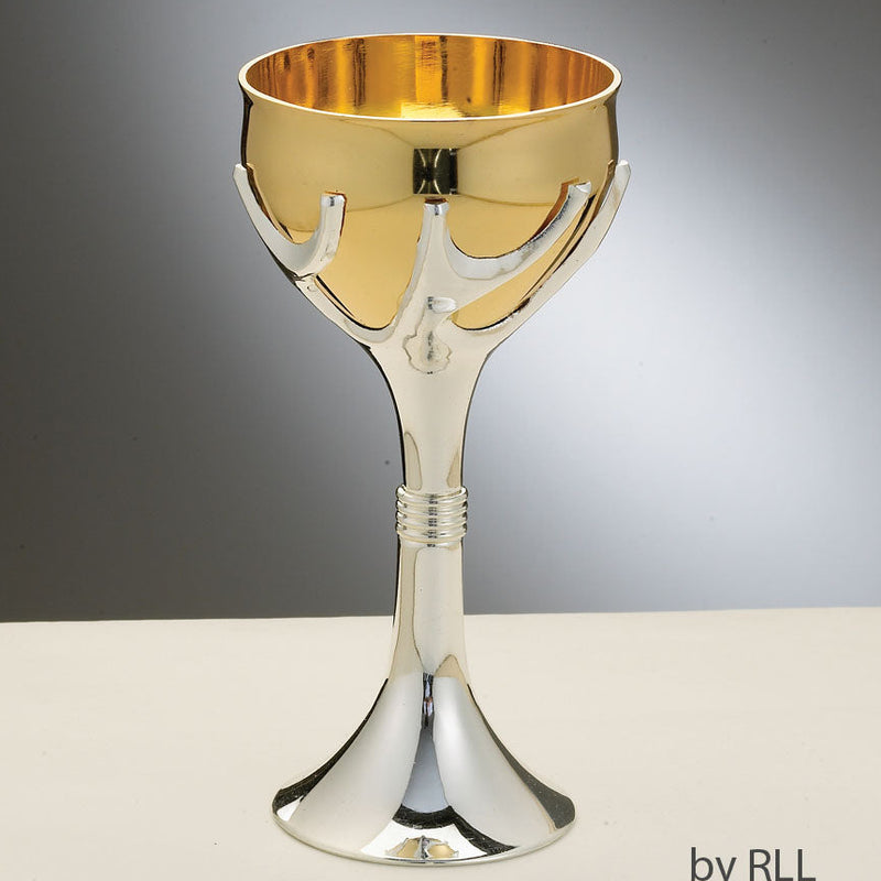 Tree of Life™ Kiddush Cup Goblet  Gold & Silver plated Designer Sandra Kravitz