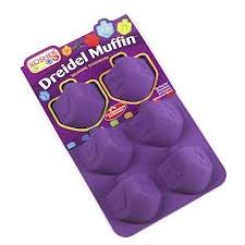 DREIDEL SILICONE MUFFIN / CUPCAKE PAN for making 6 half Dreidel Muffins or 3 full dreidels