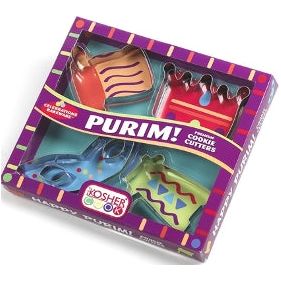 4 Piece Purim Metal Cookie Cutter Set - Limited quantities availble - Order soon