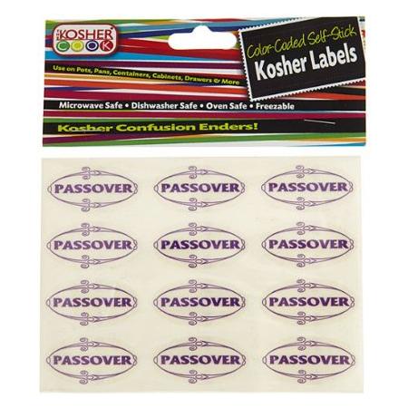 Kosher for Passover Labels 24 Stickers Good for Cabinet, Closet, Pantry Pesach Seder