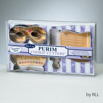 Purim Stainless Steel Cookie Cutters 3 Assorted Shapes