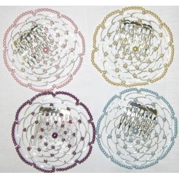 Beaded Women's Pearls & Wire Hair Piece / Kippah