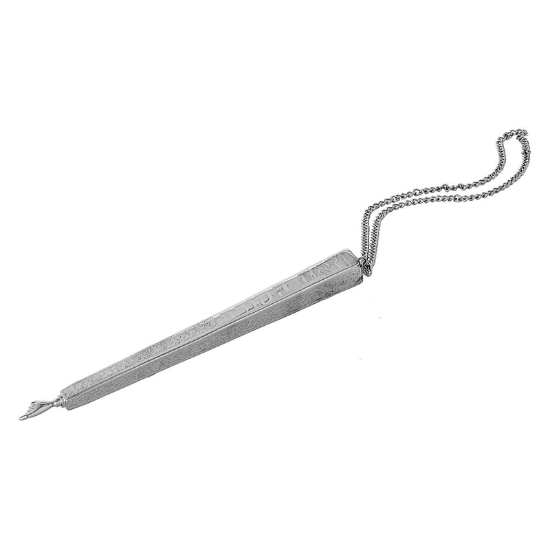 Hammered Stainless Steel Torah Pointer Yad 6" with chain