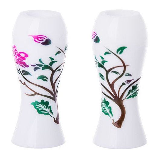 Ceramic Shabbat Candlesticks OPAUGUE BLOSSOM 4.5" Great Value 50% discount