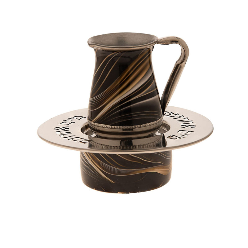 Brown Gold Enamel Contemporary Mayim Achronim SET Stainless Steel