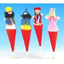 Purim Character Puppets - Set of 4 - Exclusive Design by Copa Judaica