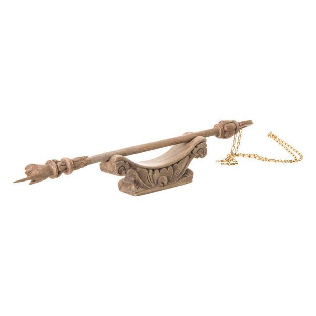 Bali Chai Collection; Sempaka Carved Wood Torah Pointer 8.5" & base Hand Made in BALI