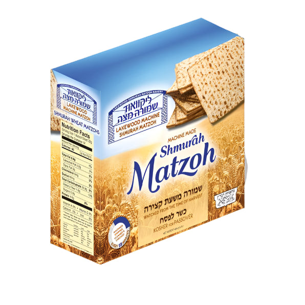 Lakewood Machine Made Square Shmurah Matzoh - Wheat or Spelt - 1 Lb box