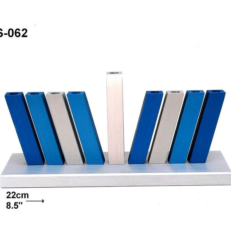 Israeli Designer Brushed Aluminum Kinetic In motion  Chanukah Menorah By Adi Sidler