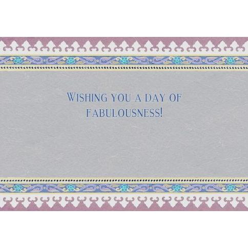 Happy Birthday Floral Jewish Art Greeting Card by Mickie Caspi