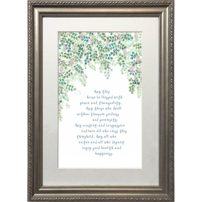 Jewish Art Print Home Blessing "Spring" by Mickie Caspi UNFRAMED
