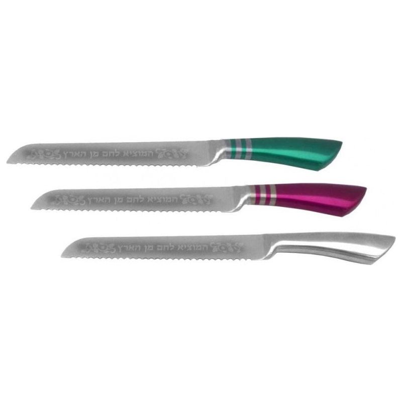 Designer Metal Challah Stainless Steel Knife By Emanuel