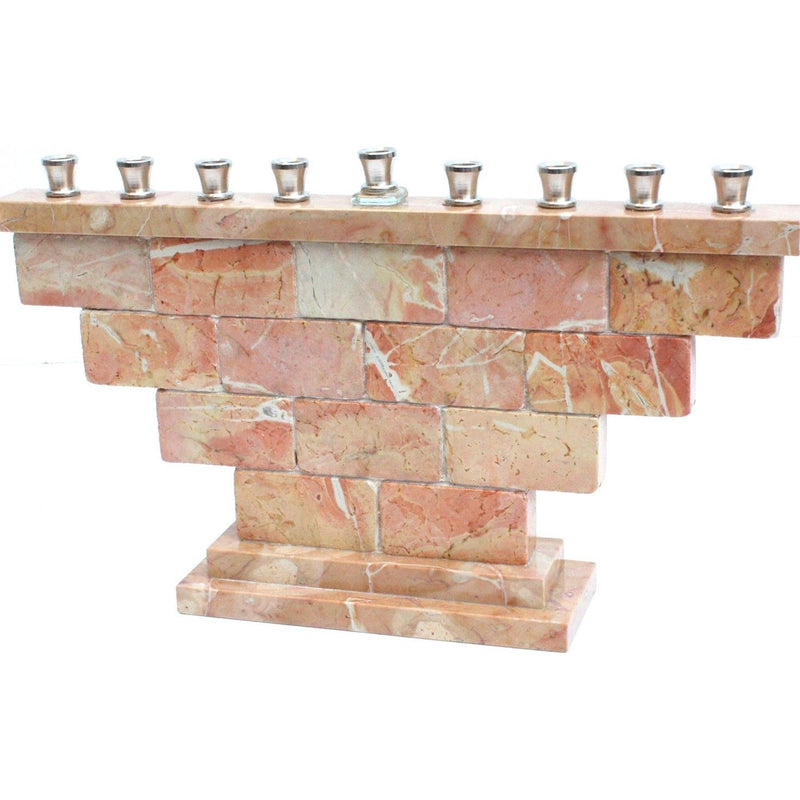 Jerusalem Stone Chanukah Menorah Chanukiya Hand Made by Carmit Back Order 3-4 weeks