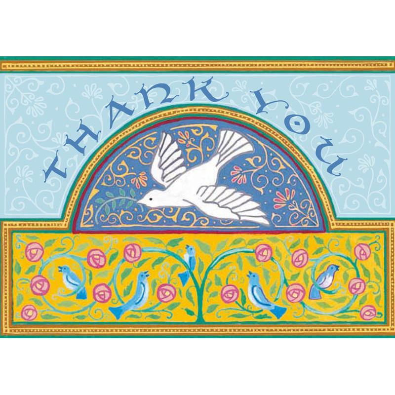 Jewish THANK YOU Greeting Cards "BLUEBIRDS" Set of 8 cards By Mickie Caspi