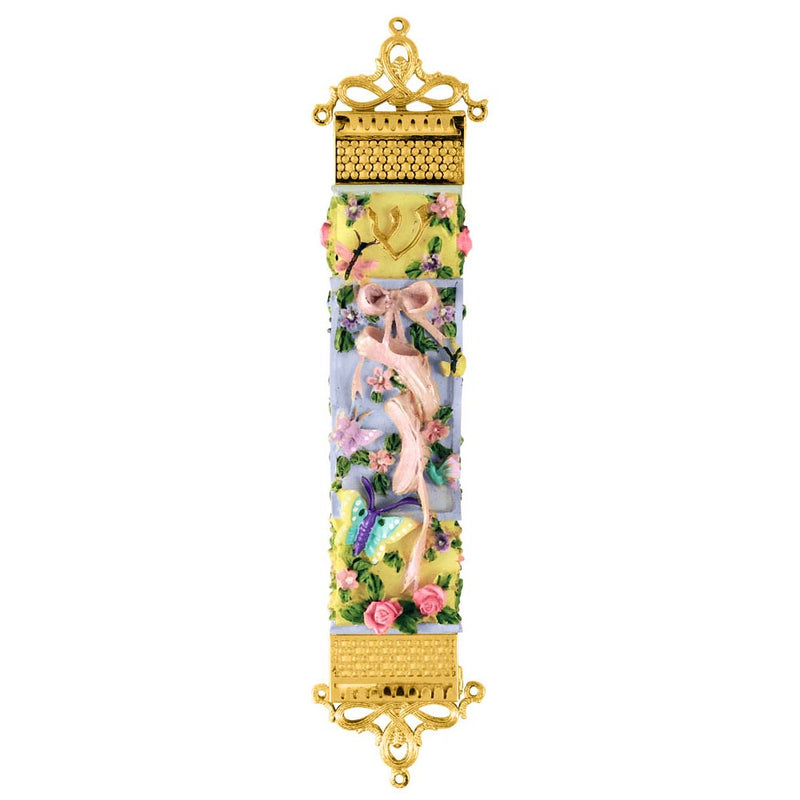 Ballet Slippers Girls Mezuzah by Reuven Masel $55.00 Kosher Parchment included