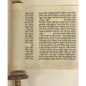 10 3/4" Megillat Esther Scroll Ashkenaz Beit Yosef Script Kosher Parchment on Wooden Etz C