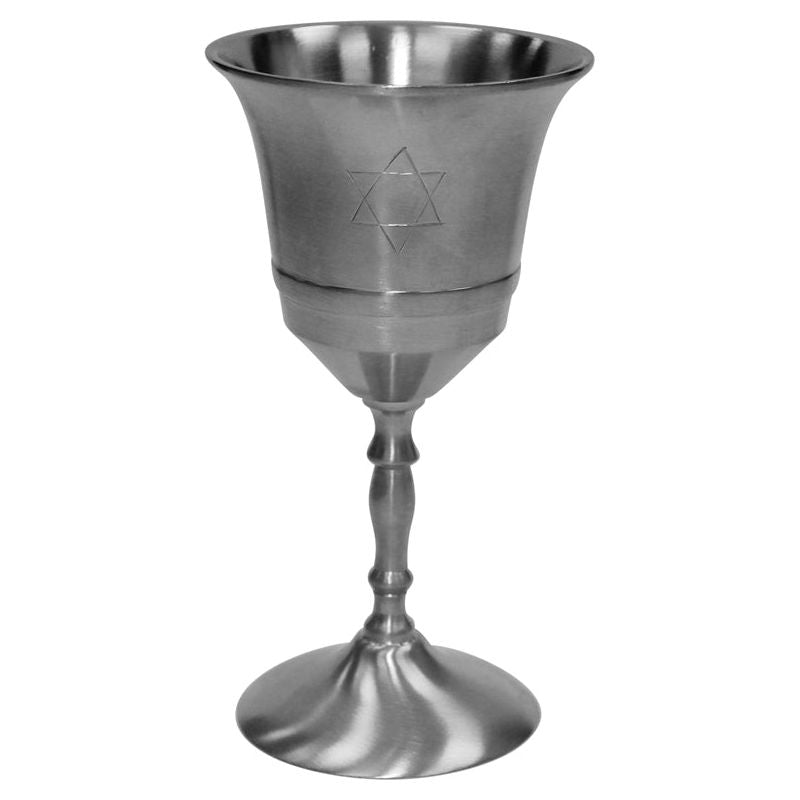 Kiddush Cup / Goblet Star Of David Pewter 5.5"