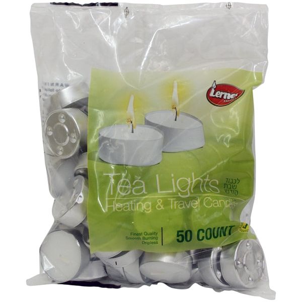 Quality Travel Tea Lights Great for Shabbat Candlesticks 50 Count
