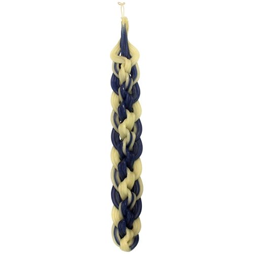18 Wicks Safed Havdalah Candle 13" Pure Beewax Multicolor