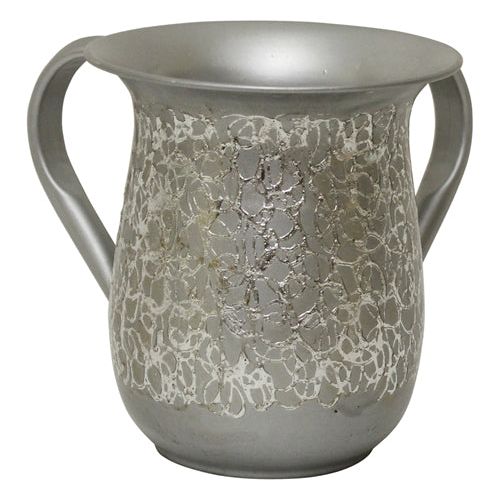 Silver Frosted Stainless steal Netilat Yadaim Washing Cup 5.5"H