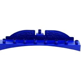 Chanukah Aluminum Blue Candle Menorah - Great for travel!