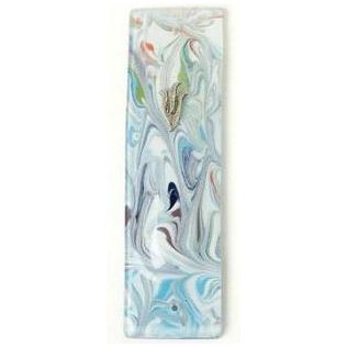 Fused Glass Designer "Pastels Tye Dye" Mezuzah By Tamara Baskin Kosher Parchment included