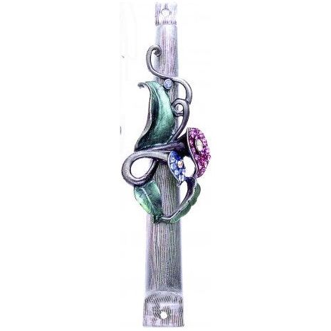 Gemstone Enamel Mezuzah By Reuven Masel Kosher Parchment included