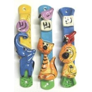 Animals / Birds Ceramic Artistic Mezuzah Case 6.5'' long By Ina Olshansky Kosher Parchment Included